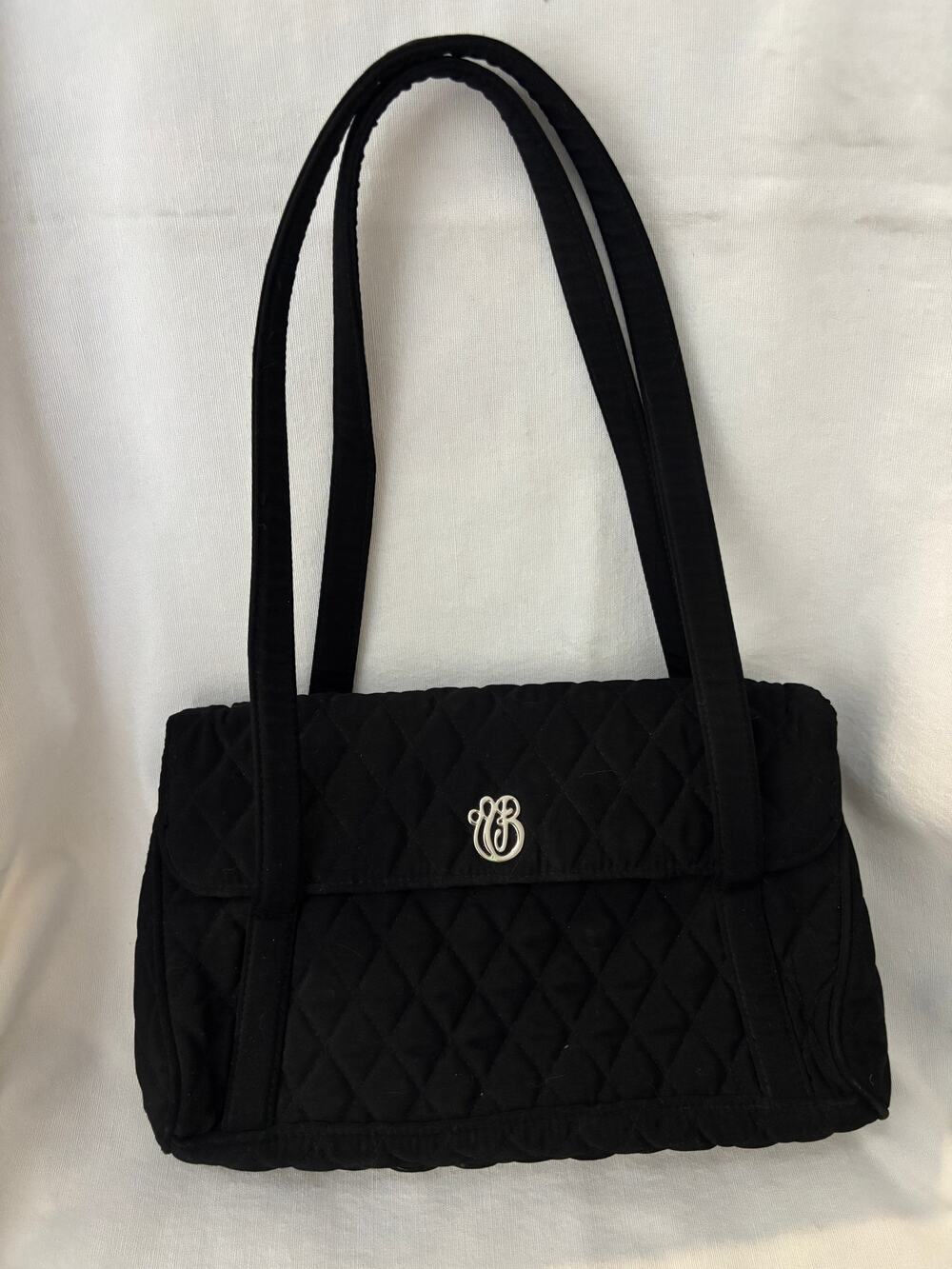 Vintage Vera Bradley Black Quilted Bag Purse Y2K